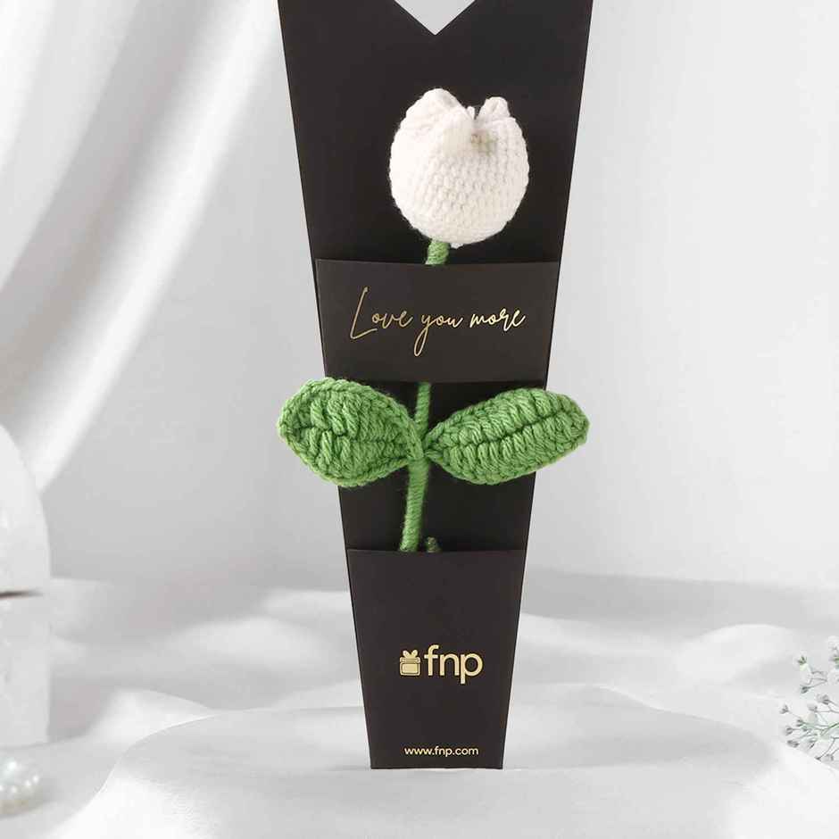 Eternal White Tulip Artificial Flower Bloom | Ideal for Gifting | FNP