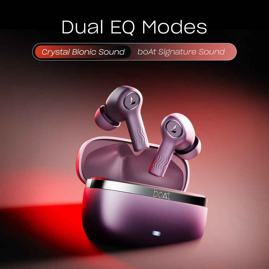 boAt Nirvana Ion ANC Pro TWS Earbuds, Hi-Res Audio with LDAC, ANC, 120 HRS Playback, MultiPoint Bluetooth - Rose Quartz