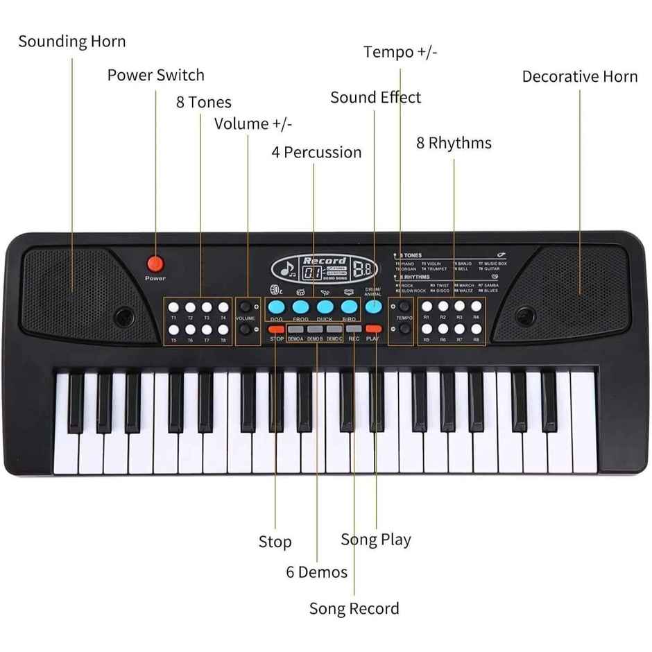 Storio 37 Keys Piano Keyboard for Kids | Musical Learning Toy