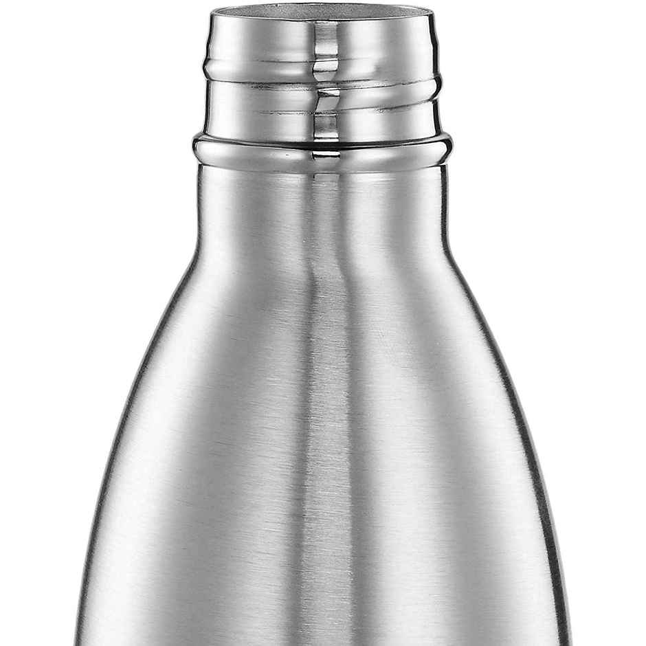 Kuber Industries Insulated Stainless Steel Water Bottle, Keeps Hot and Cold | 1 L | Silver