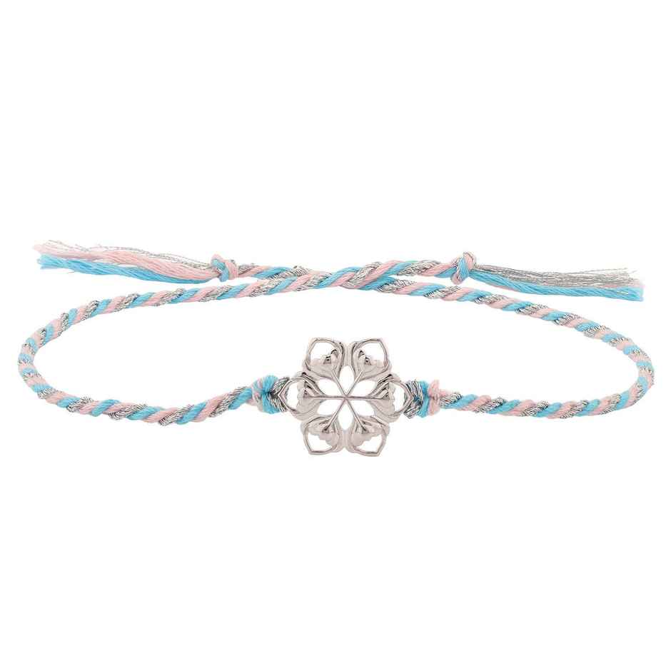 Rakhi for Brother | Floral | 925 Sterling Silver | Pack of 1 | Voylla Precious