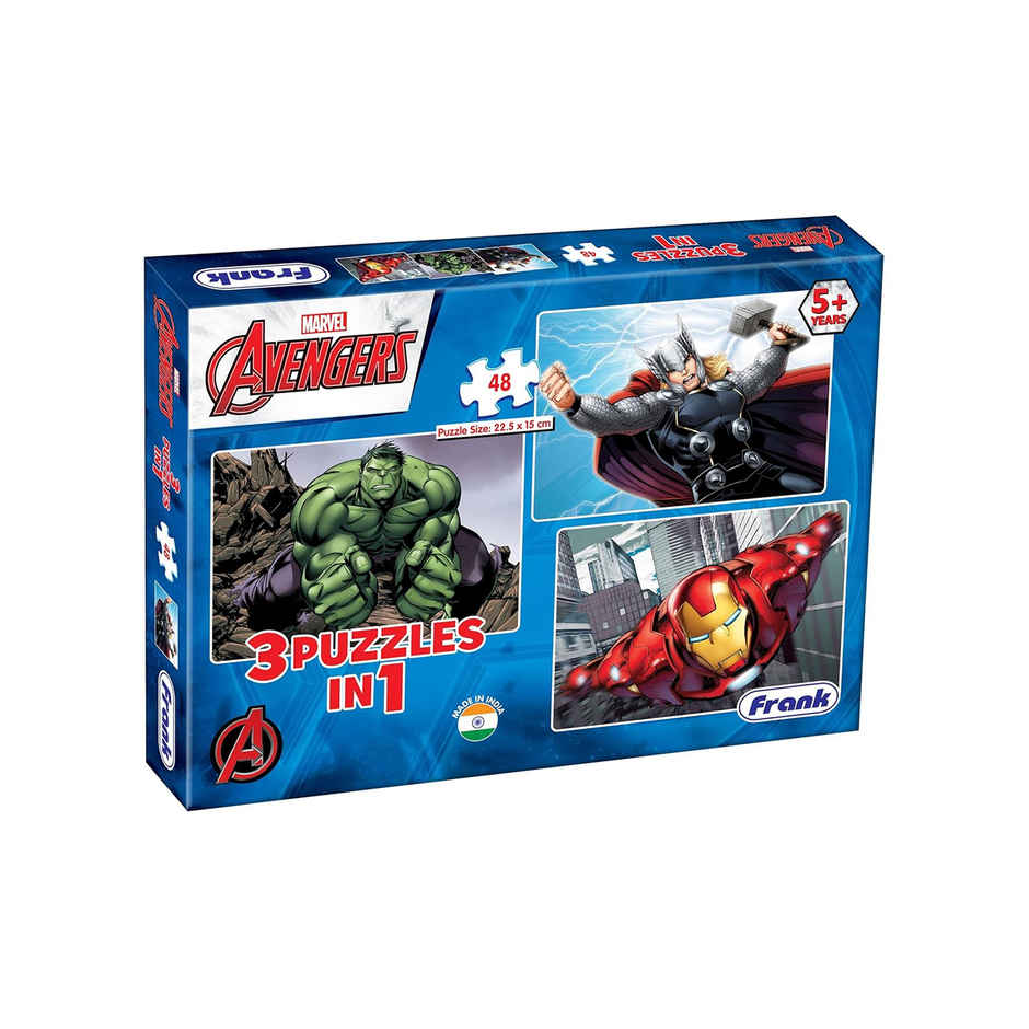 Frank Avengers Assemble - 3 In 1 Puzzle - 48 Pieces Each