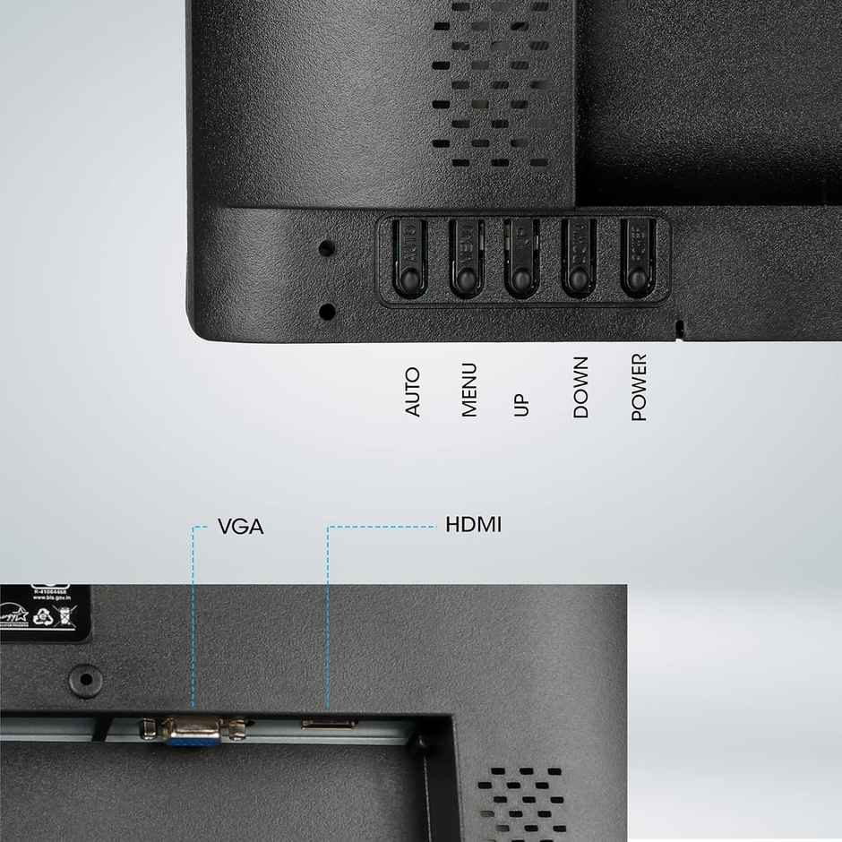 Zebronics Zeb-V19Hd 18.5 Inch (46.99 Cm) Led Monitor with Supporting Hdmi, Vga Input, Hd 1366 X 768 Pixels, 16.7M Colors, Glossy Panel, Slim Design & Wall Mountable - Black