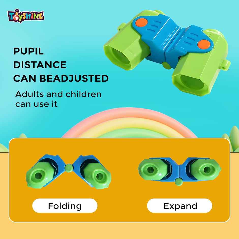 Toyshine Compact Kids Binoculars for Bird Watching, Hiking and Camping - Assorted