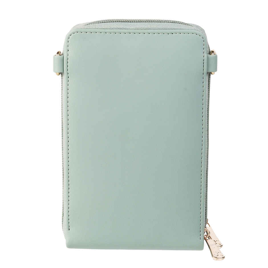 Mochi Lightgreen Synthetic Sling Bag for Women | 95-8372-60