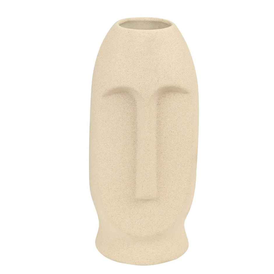 Tied Ribbons Ceramic Face Shape Vase Without Flowers