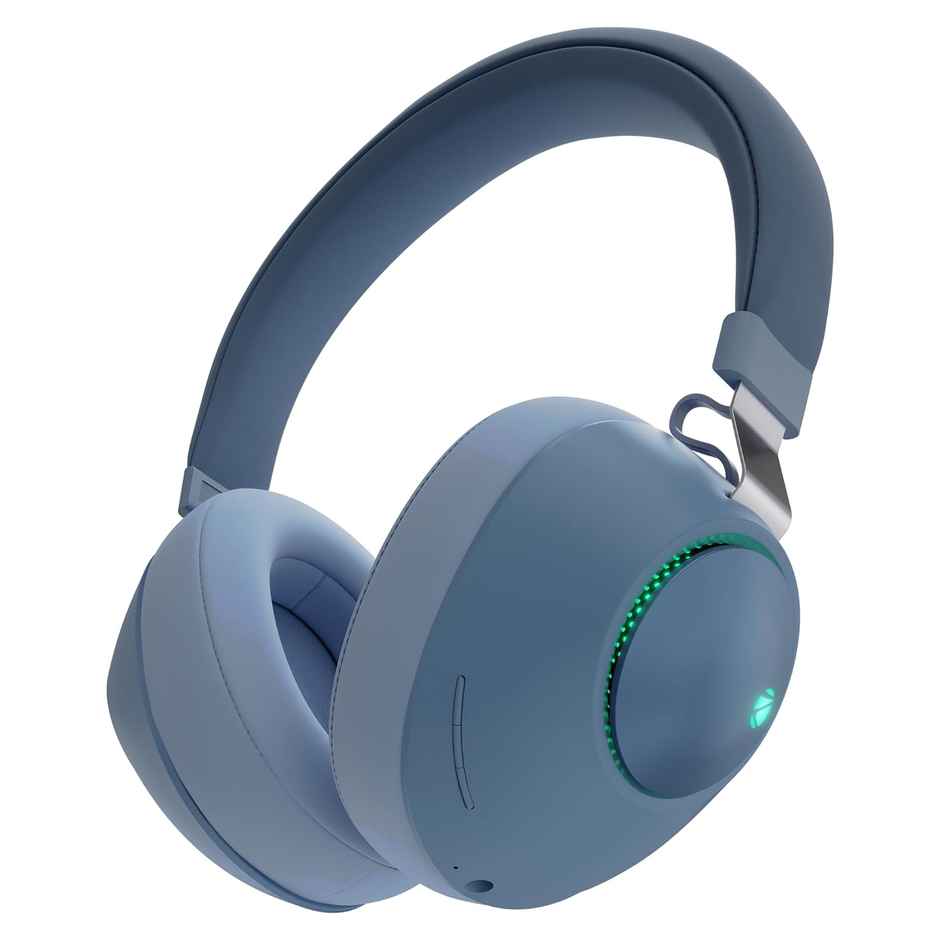 Zebronics Duke BT Headphone, 60h, Dual Pairing, Gaming Mode, ENC, LED, Deep Bass, Voice Asst(Blue)