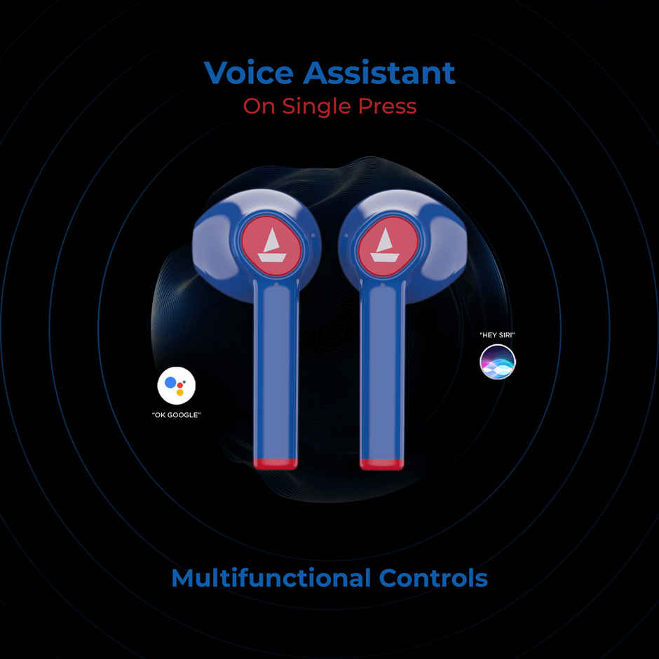 boAt Airdopes 131 TWS Earbuds w/ 60 Hrs Playtime, ASAP Charge, 13mm Drivers & BTv5.1 - Captain's Blue