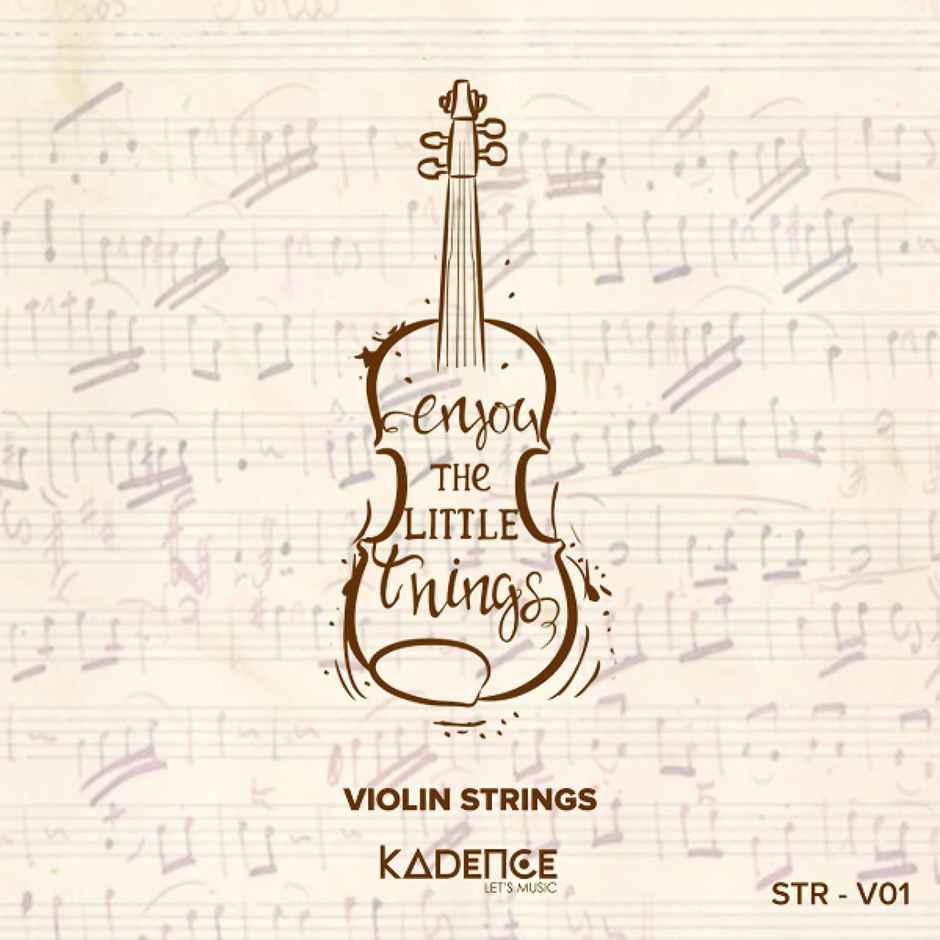 Kadence Violin String Set STR-V01 - Solid Steel Core for 1/4-4/4 Violins | Warm Tone