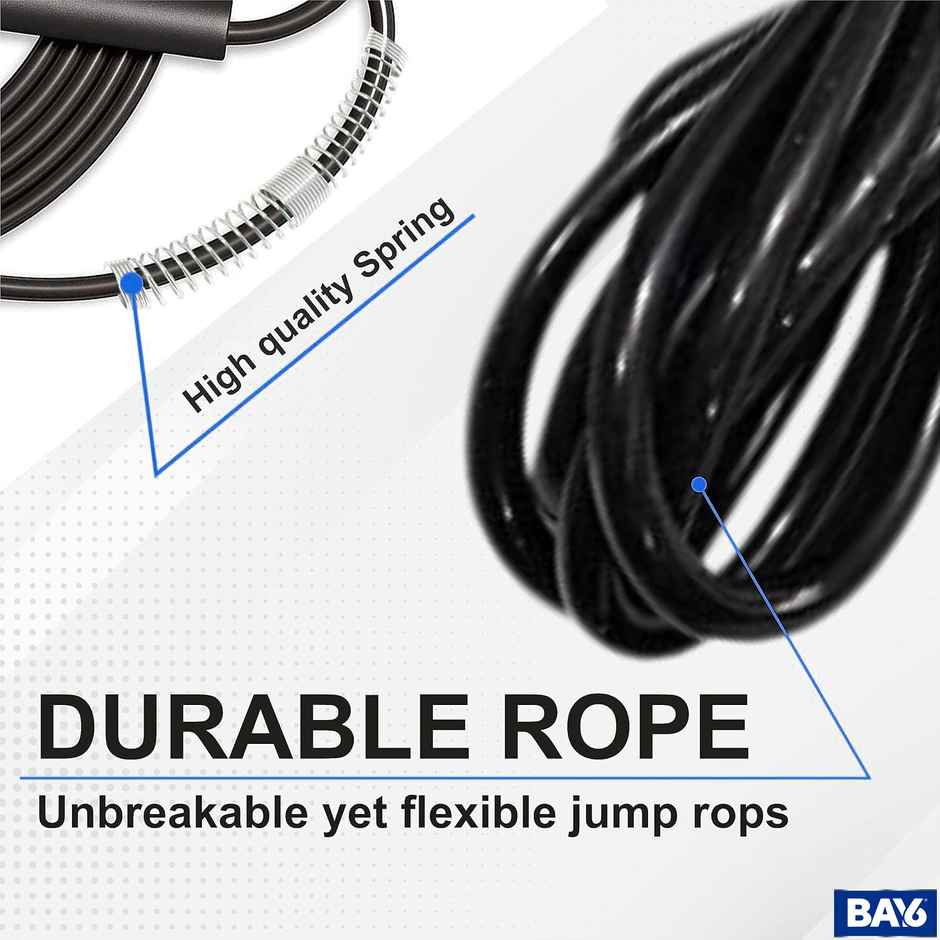 Bay6 Jump Rope For Fitness | Black