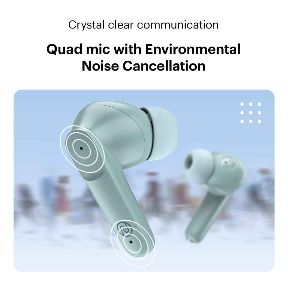 Noise Buds VS104 45H Playtime 4 Mic ENC 13mm Driver Instacharge TWS Earbuds | Mint Green