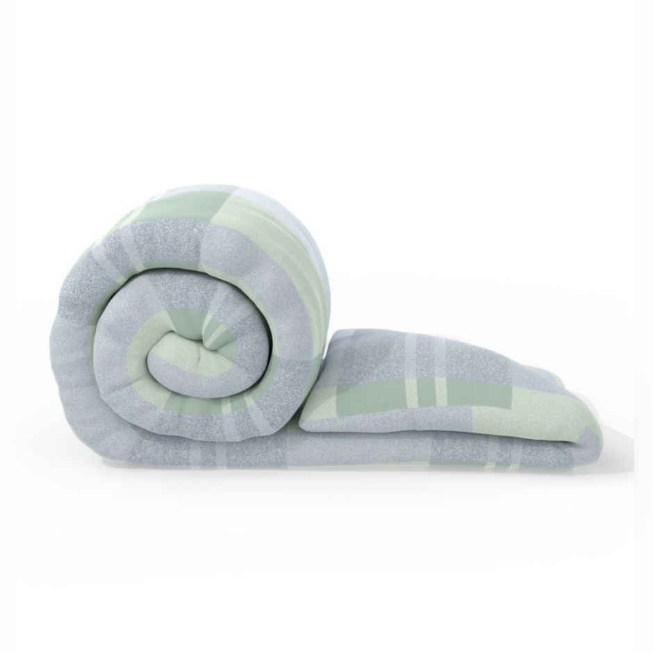 Nautica Super Soft Cotton Fabric Comforter for All Weather | Double Size | Geometric | Grey, Green