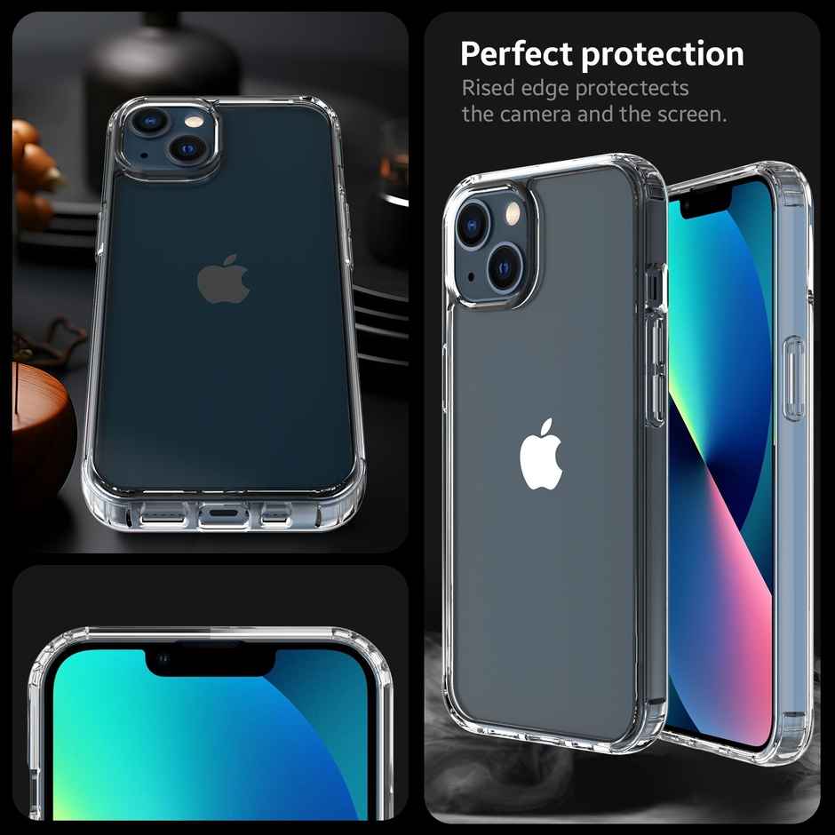 Kapaver Iphone 13 Back Cover Case | Hybrid - Crystal Clear