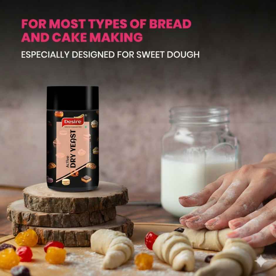 Desire Dry Yeast Powder | Easy & Quick | Baking Ingredients