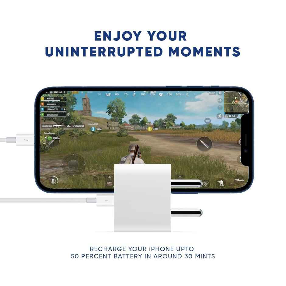 Sounce iPhone 20W Charger Adapter | Fast Charging USB Type-C with C to Lightning Cable, White