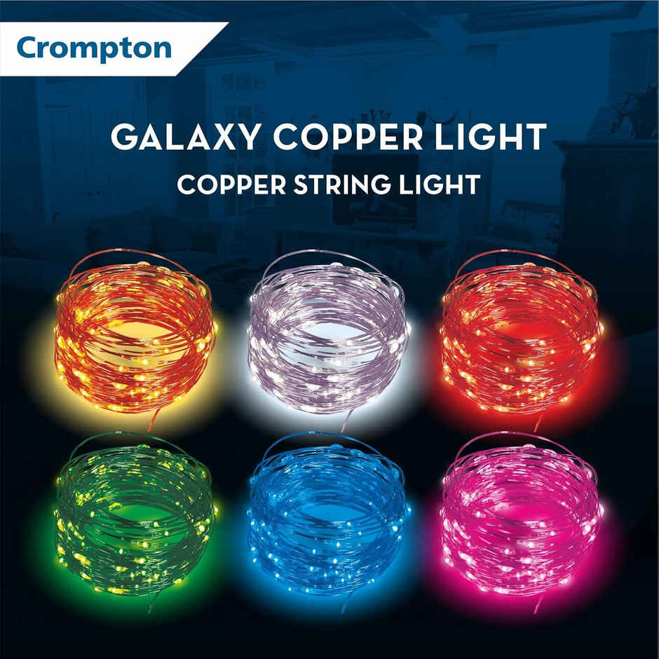 Crompton Galaxy Decoration Copper�Usb Powered String Fairy Lights With 100 Led�Light,Blue