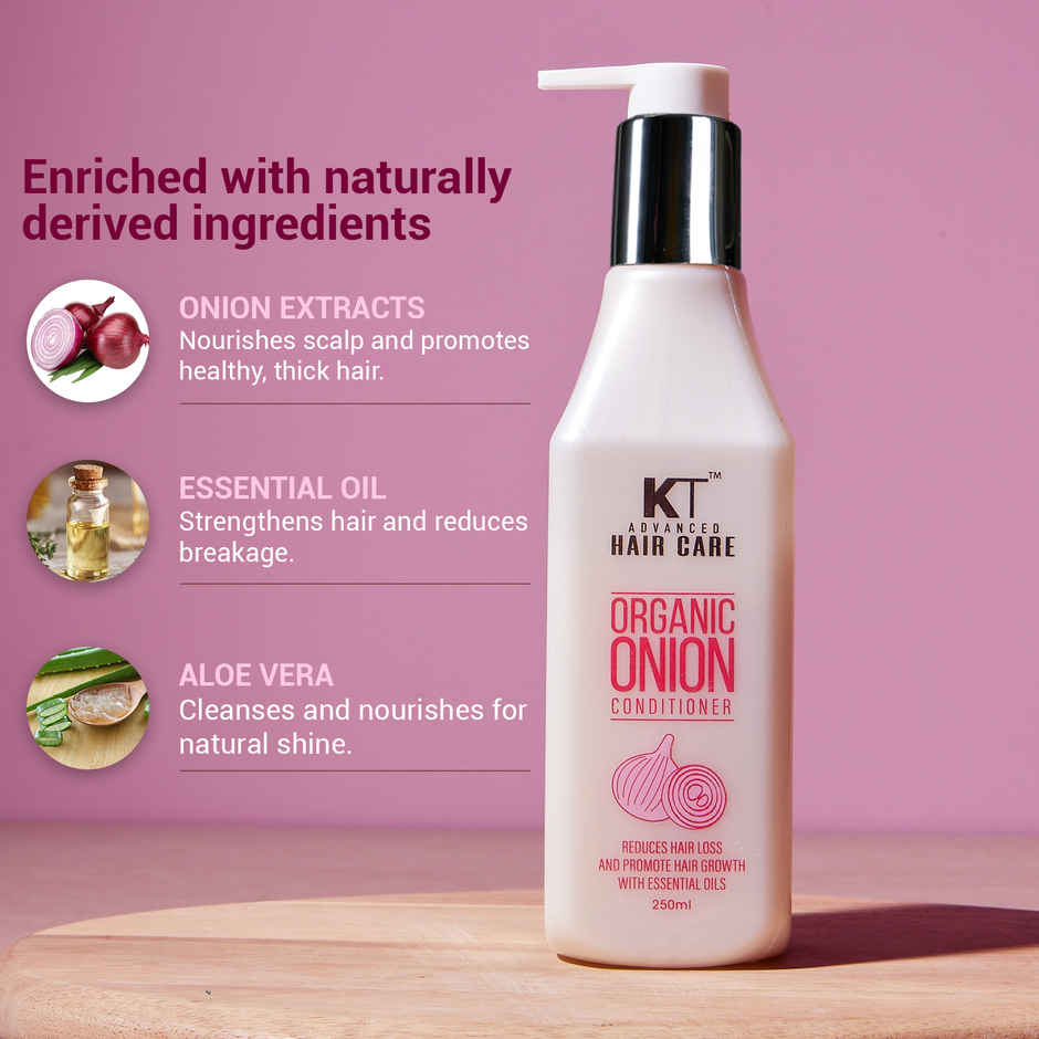 KT Professional Organic Onion Conditioner with Essential Oils & Aloe Vera