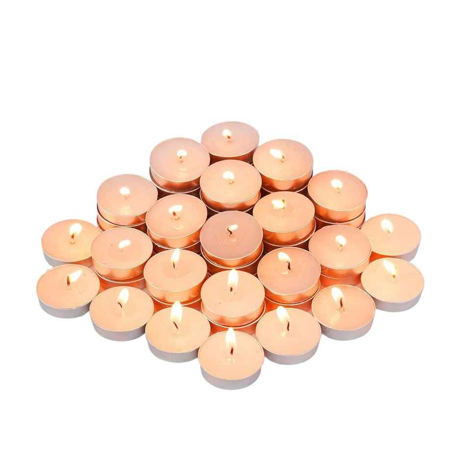 Smokeless Wax Tealight Candles | Set Of 40 | For Decorations | Asian Aura