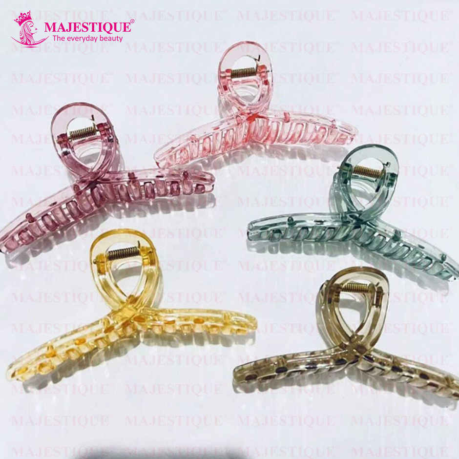 Majestique Korean Matte Hair Claw Clips for Women & Girls