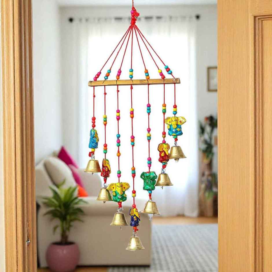 Casacraft by Pepperfry Hanging Bells | Ganapati Ji Design