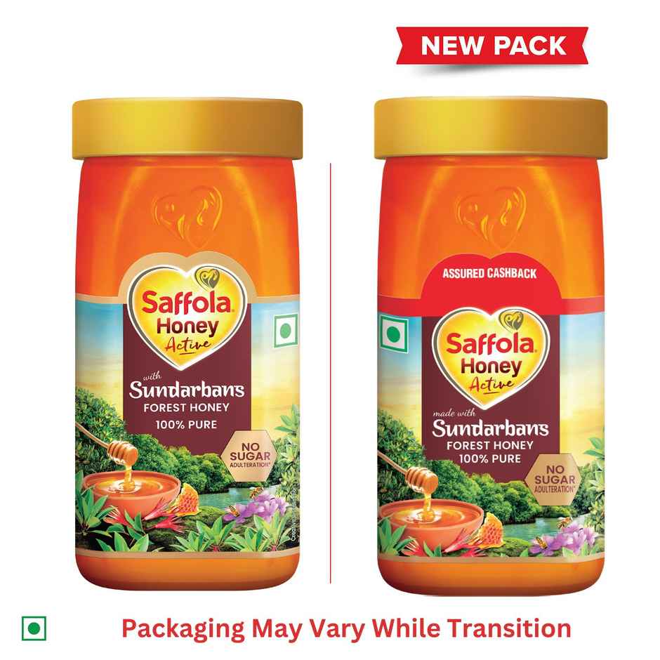 Saffola Honey Active, Made With Sundarban Forest Honey, 100% Pure Honey