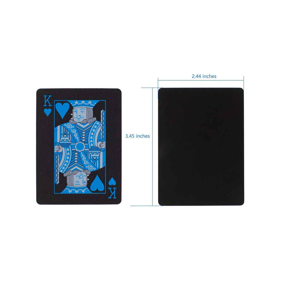 Toyshine Waterproof Black Plastic Poker Playing Cards