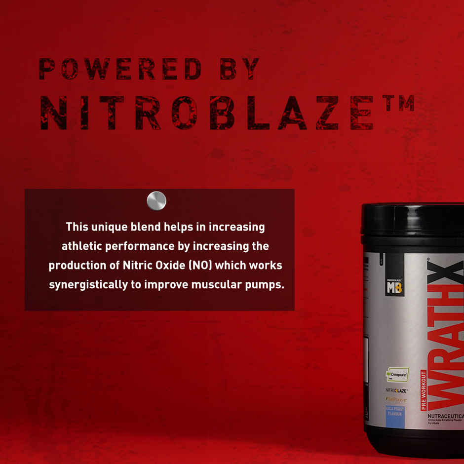 MuscleBlaze Pre Workout WrathX, (Cola Frost, 20 Servings)