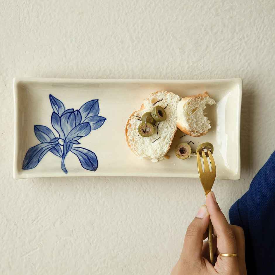 Ellementry Magnolia ceramic serving platter
