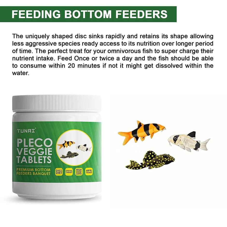Tunai Pleco Veggie Tablets For Pleco & Other Bottom Feeders