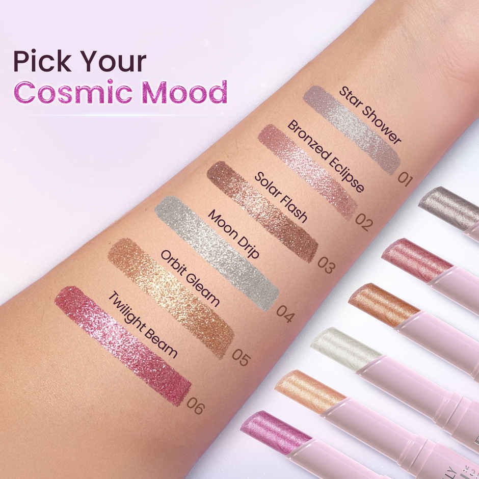 Swiss Beauty Jelly Verse Glow Stick | Rich Colour | Crease-Proof | Sparkling Shine | 4 Moon Drip