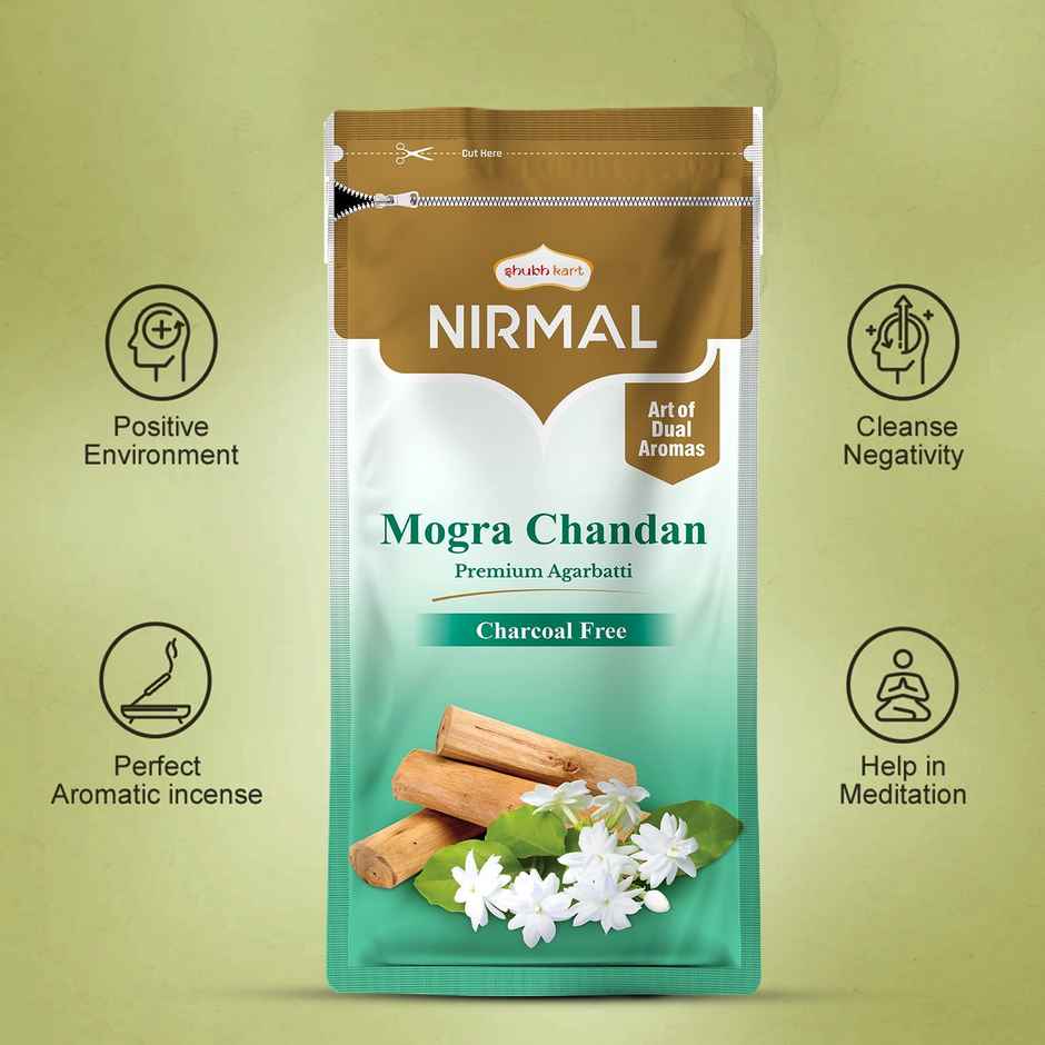 Shubhkart Nirmal Mogra Chandan Agarbatti Zipper Combo