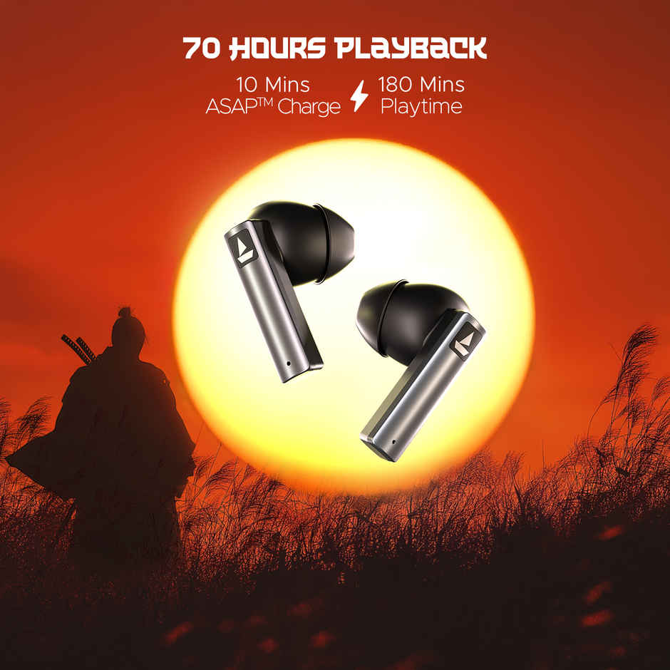 boAt Immortal Katana Blade 2.0 With Beast Mode, Rgb Leds, 70 Hrs Playback, Asap Charge (Grey)