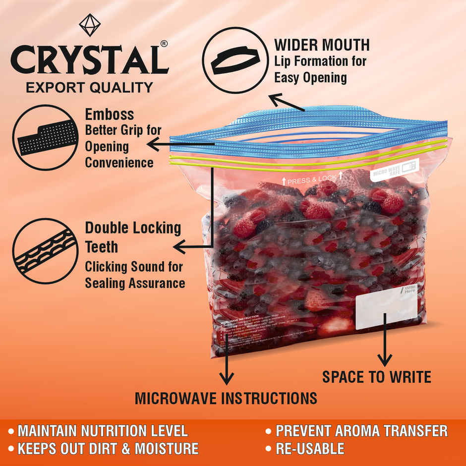 Crystal Small Zip Seal Bag