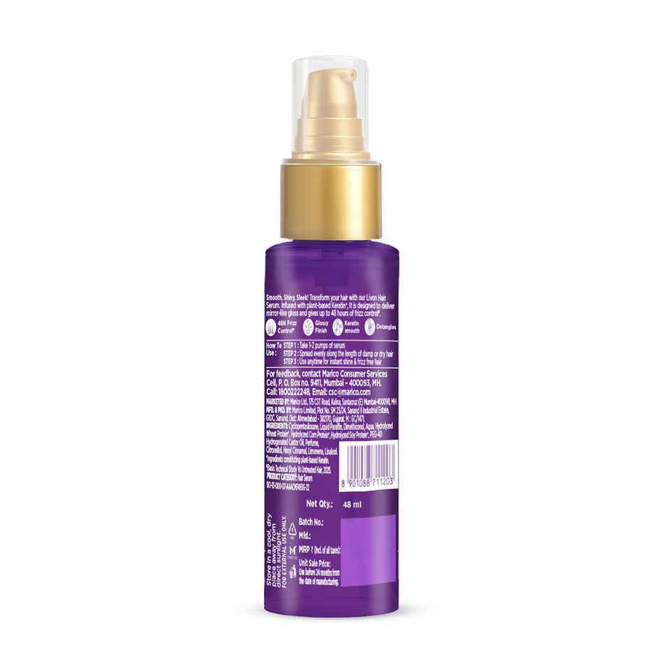 Livon Keratin Hair Serum for Women & Men | Ultra Glossy & Smooth Hair