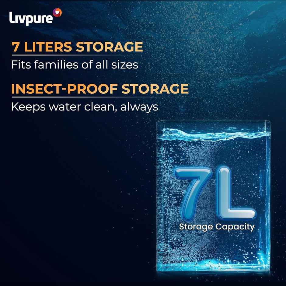 Livpure Glo Star Copper Water Purifier | 8 Stage Advanced Purification | RO+UV+UF Copper