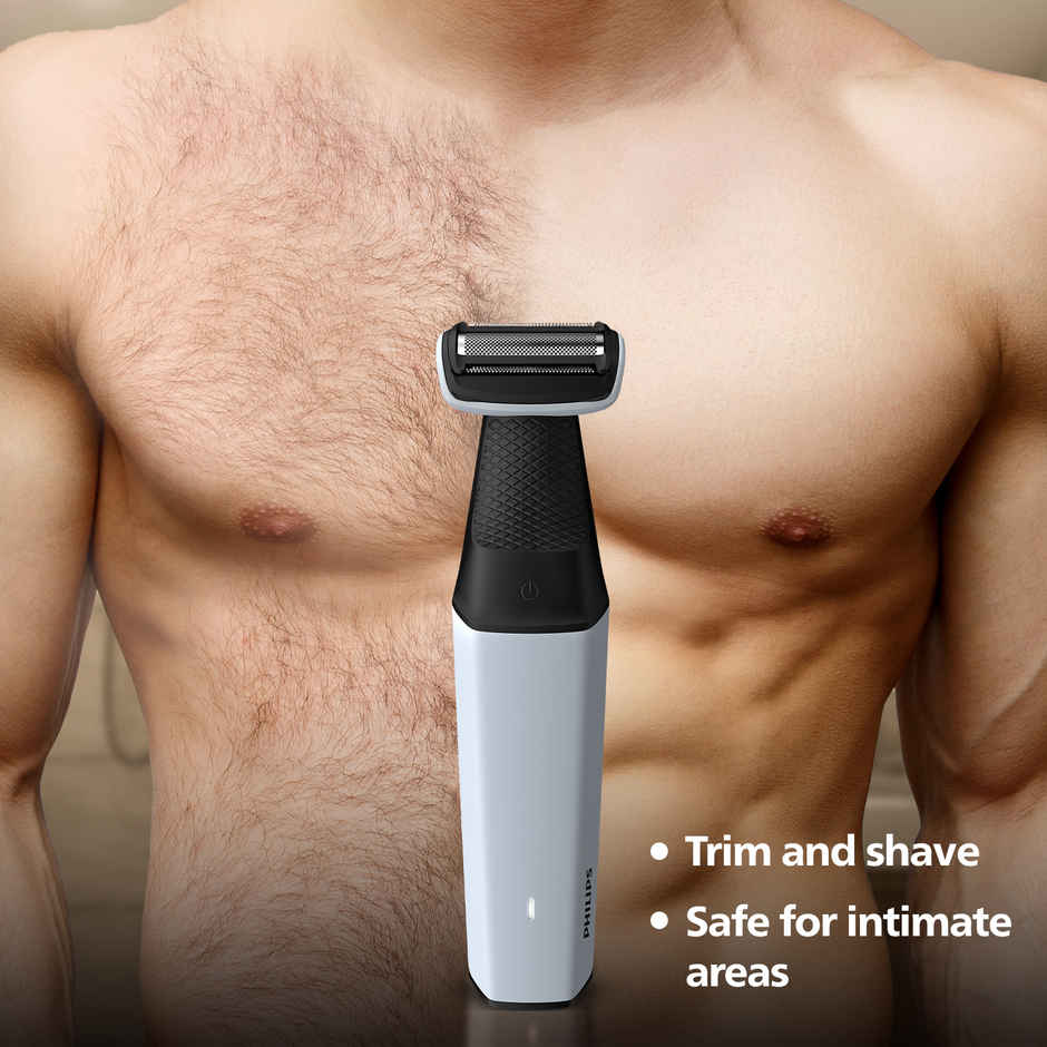 Philips Body Trimmer for Men | Trim or Shave | Skin Safe Grooming & 100% Showerproof | BG3007/01