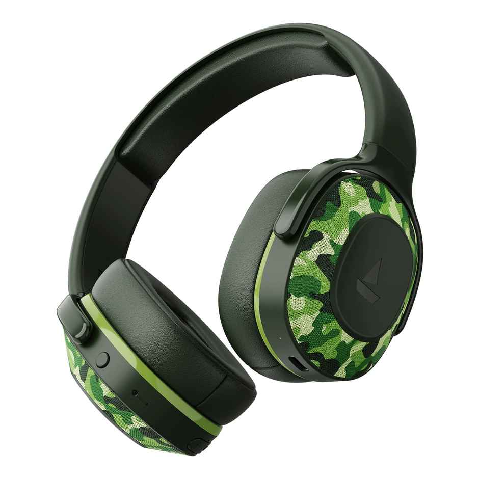 boAt Rockerz 425 Bluetooth Wireless On Ear Headphones Signature Sound, ENx Tech(Army Green)