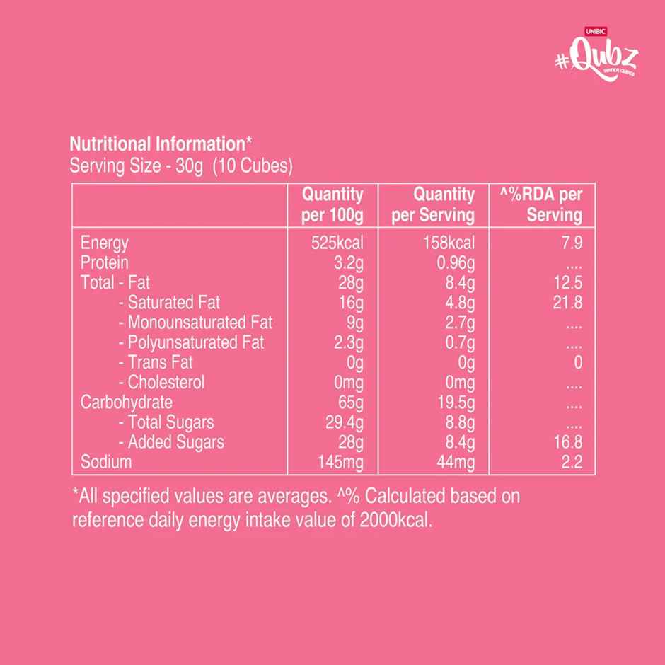 UNIBIC Wafer Strawberry Qubz