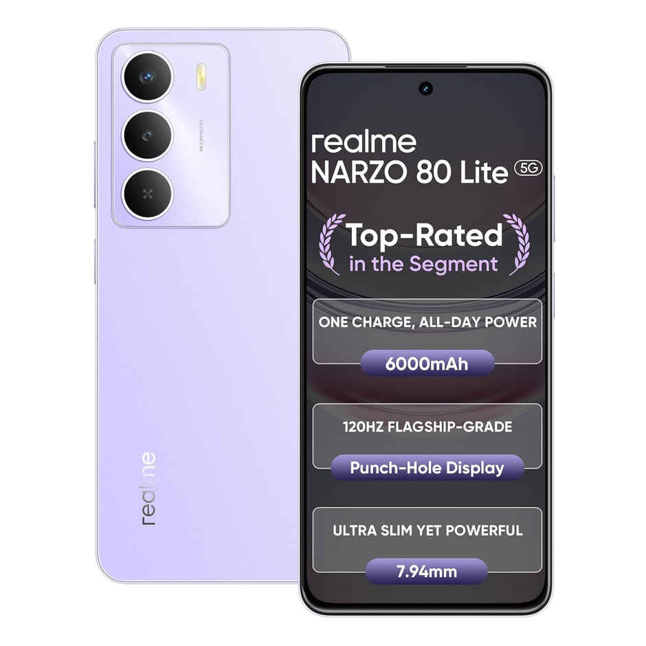 realme NARZO 80 Lite 5G | Crystal Purple, 6GB+128GB