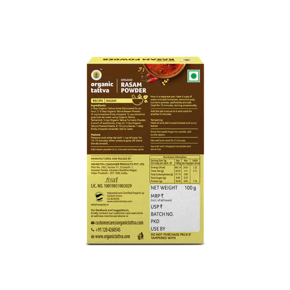 Organic Tattva Rasam Powder