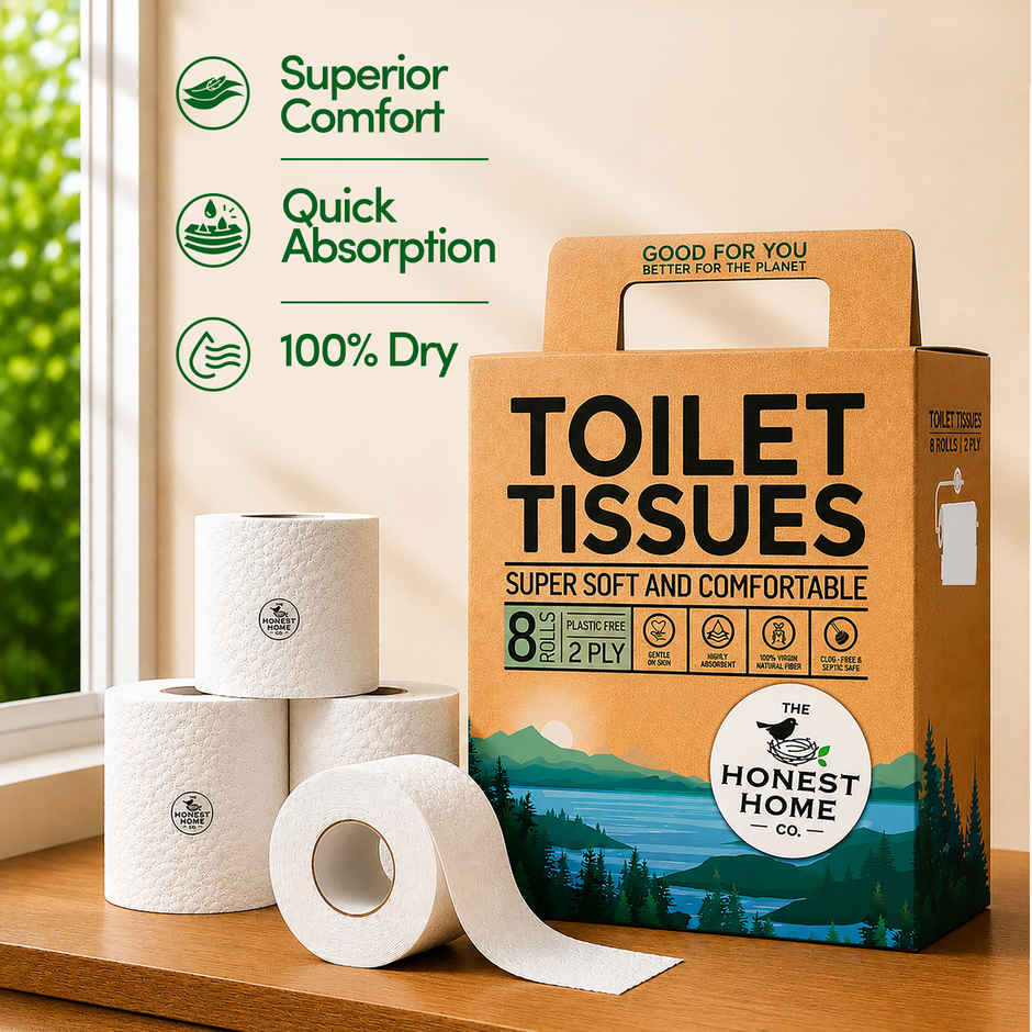 The Honest Home Company Toilet Roll (2 Ply) - Pack of 8