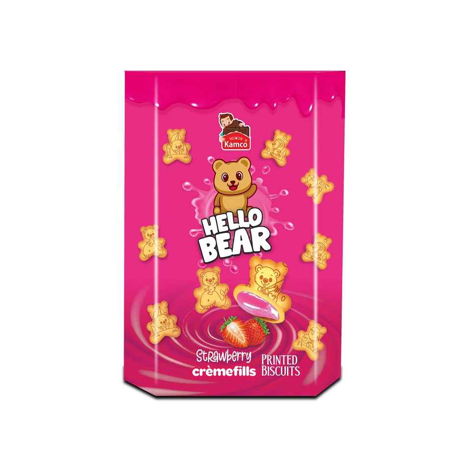 Kamco Hello Bear Centrefilled Stawberry Buiscuits
