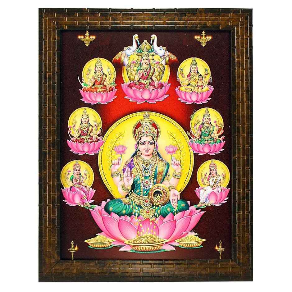 Indianara Ashtalaxmi Painting With Frame 13 x 10 inch
