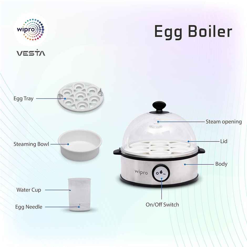 Wipro Vesta 360W Egg Boiler (7 Egg Boiler)
