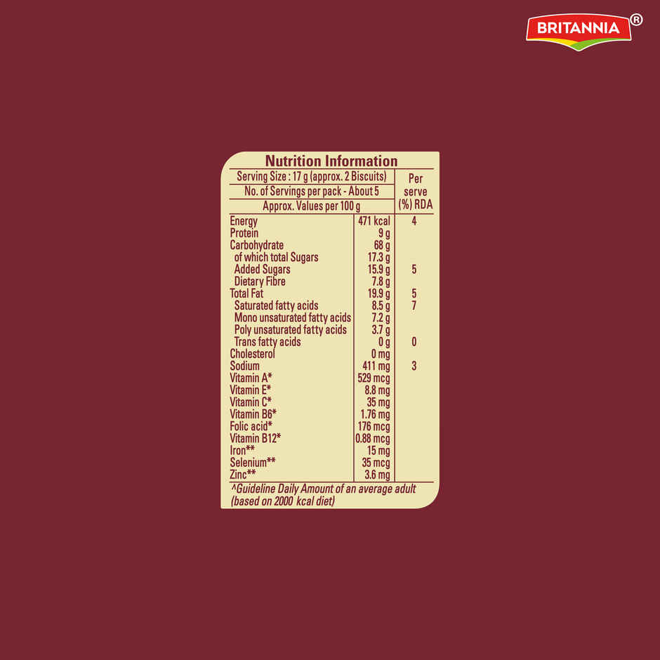 Britannia Nutrichoice Herbs Flavoured Biscuits | Artificial Flavour-free