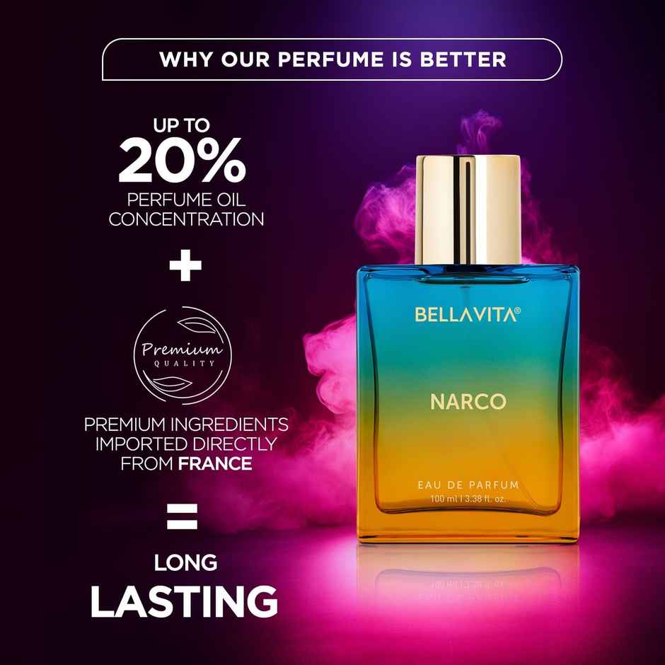 BELLAVITA Unisex Narco Edp Long Lasting Perfume For Men And Women