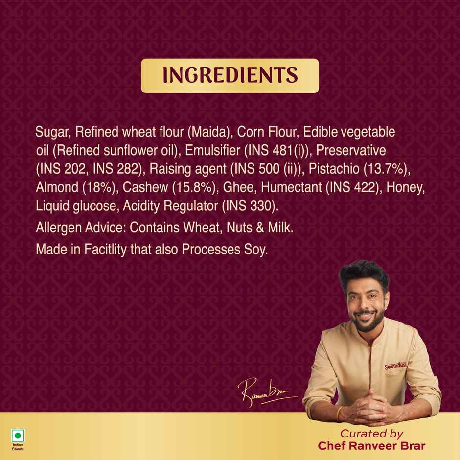 Pure Ghee Assorted Baklava Box By UNIBIC Swaadesi