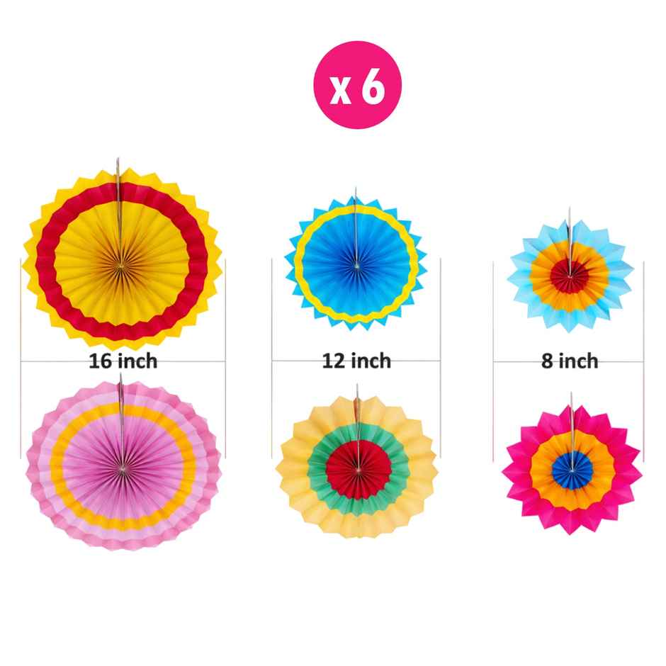 Paper Fans for Decoration for Birthday and Festive Decor | Party Propz