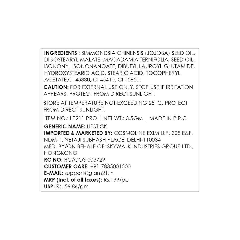 Glam21 Jelly Pop Fruity Gel Lipstick Glossy Finish| Colour Lightweight - Cranberry Pink