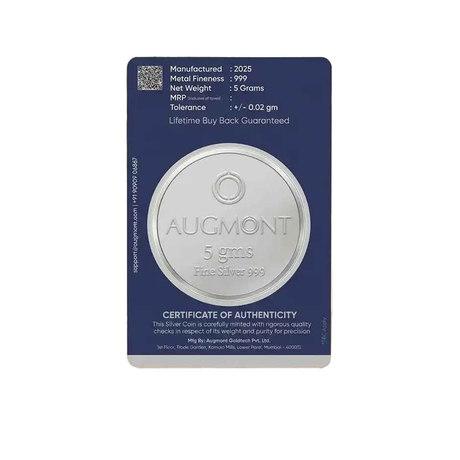 999 Pure Silver Coin | 5 g | Augmont